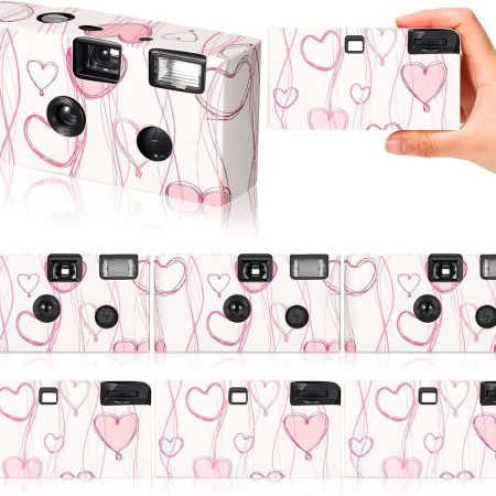 8 Pack Disposable Camera for Wedding 35mm Film Single Use Camera with Flash for Wedding, Anniversary, Honeymoon, Travel, Camp, Party Supply