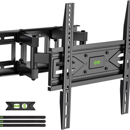 USX MOUNT Full Motion TV Wall Mount for Most 32-70 inch TVs up to 99 lbs, Wall Mount TV Bracket with Dual Articulating Arms, Swivel, Tilt, Max VESA 400x400mm, TV Mount Fits 12”/16” Wood Studs